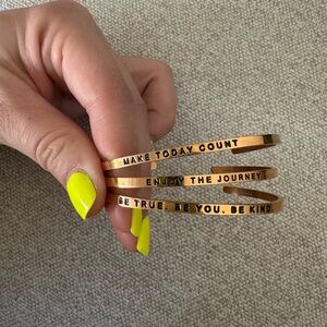 Mantraband Gold Affirmation Bracelets (set of 3)